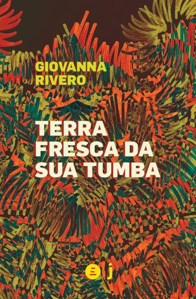 Capa de livro com padrão abstrato em tons de laranja, verde e castanho e texto em destaque.
