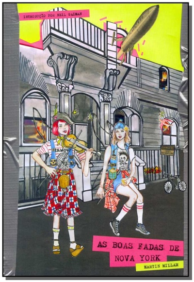 Capa de livro com ilustração de duas mulheres jovens em ambiente urbano