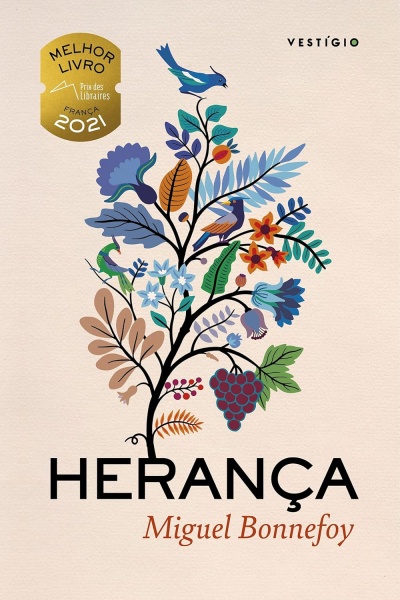 Capa de livro com ilustração de árvore colorida e texto com selo de melhor livro