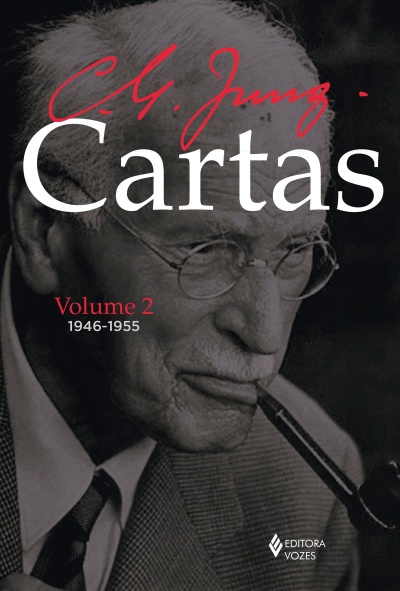 Capa de livro Cartas Volume 2 1946-1955 com fotografia a preto e branco de homem com óculos e cachimbo.
