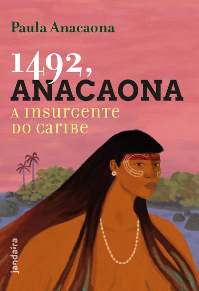 Capa de livro com ilustração de mulher indígena e texto do título e autor