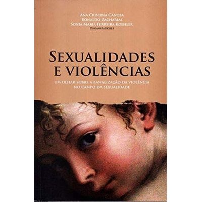 Capa de livro Sexualidades e Violências com rosto artístico de criança
