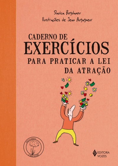 Capa de livro rosa e laranja com título e ilustração colorida
