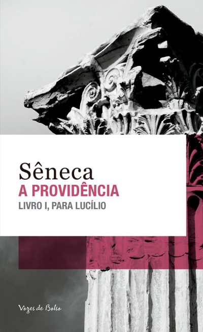 Capa de livro com uma coluna clássica em preto e branco e texto em rosa e preto