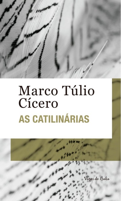 Capa do livro As Catilinárias de Marco Túlio Cícero com padrões pretos e brancos