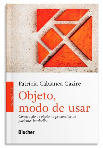 Capa de livro com peças triangulares laranja e texto em português sobre psicanálise.