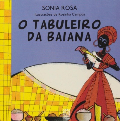 Capa de livro O TABULEIRO DA BAIANA com ilustração de mulher em vestido vermelho e turbante laranja