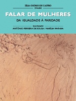 Capa de livro com título e ilustração a lápis de figuras femininas