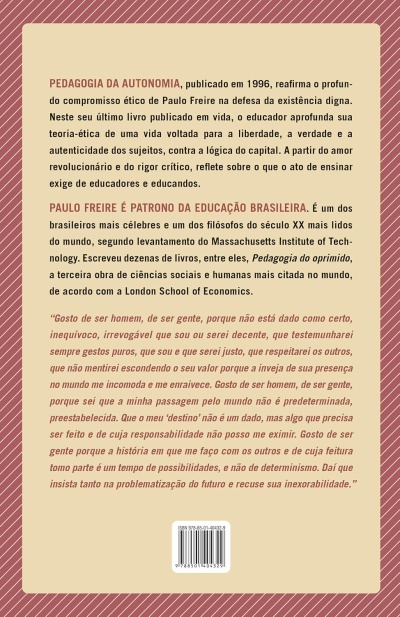 Parte traseira do livro com texto em português e código de barras