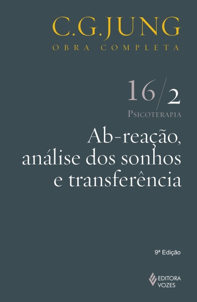 Capa de livro cinza escuro com texto amarelo, branco e cinza sobre psicoterapia de C.G. Jung