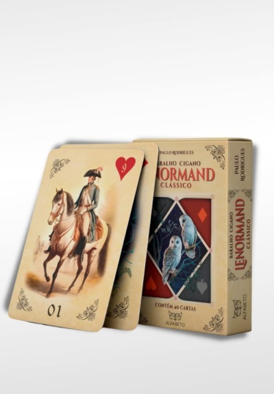 Baralho cigano Lenormand Clássico com cartas e caixa