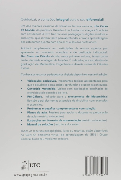 Verso de livro com texto em português, código de barras e logos LTC e gen