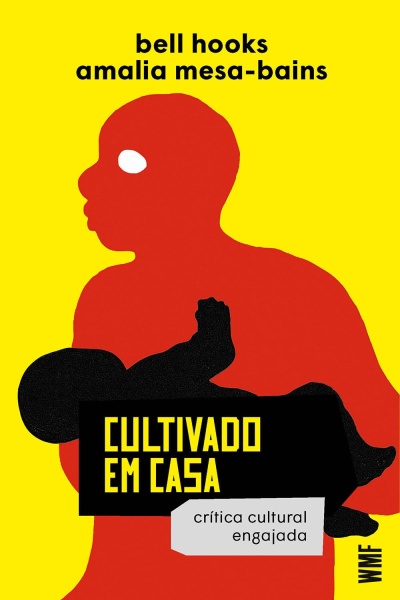 Capa de livro com silhuetas vermelha e preta sobre fundo amarelo e texto em preto e amarelo