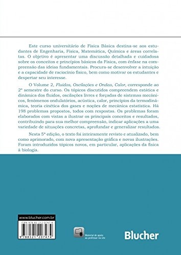 Contracapa de livro universitário de Física com texto descritivo e código de barras