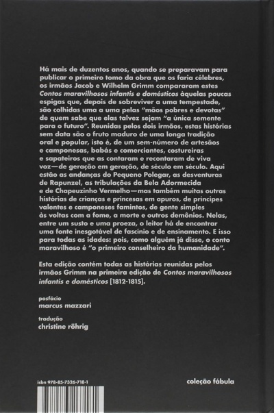 Contra capa de livro preto com texto branco e código de barras