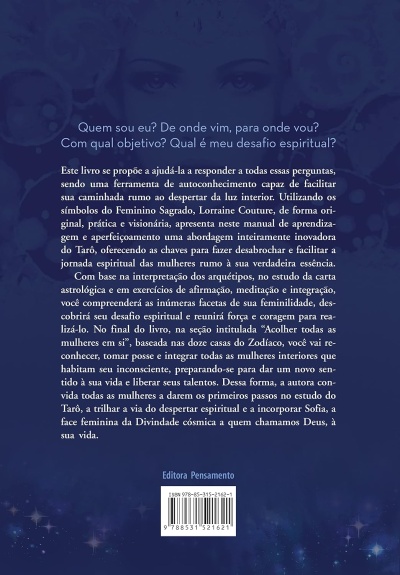 Capa de livro azul com texto em branco e estrelas, editora Pensamento, ISBN 978-85-315-2162-1