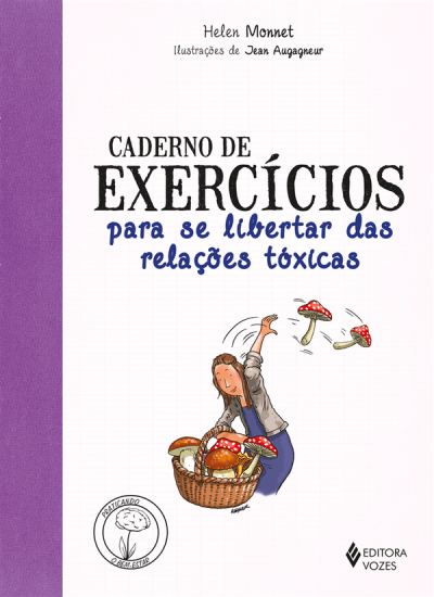 Capa do livro com título e ilustração de pessoa manuseando cogumelos em cesto