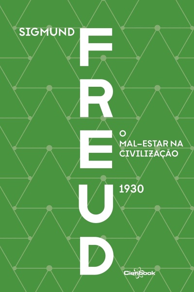 Capa de livro verde com título FREUD e texto em branco