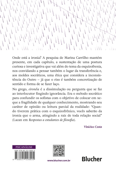 Parte inferior da capa de um livro com texto em português, ilustração e códigos