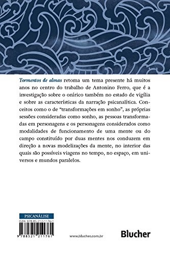Capa de livro com padrão azul abstrato, texto em português, código de barras e logotipo Blucher