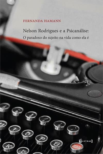 Capa de livro com imagem de máquina de escrever preta e texto em português.