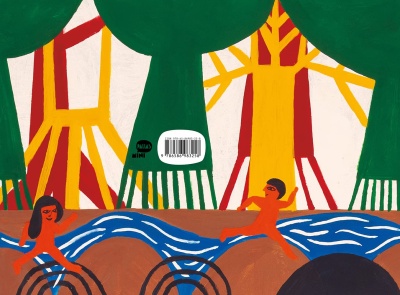 Capa de livro ilustrada com figuras humanas, árvores e linhas onduladas e texto ISBN