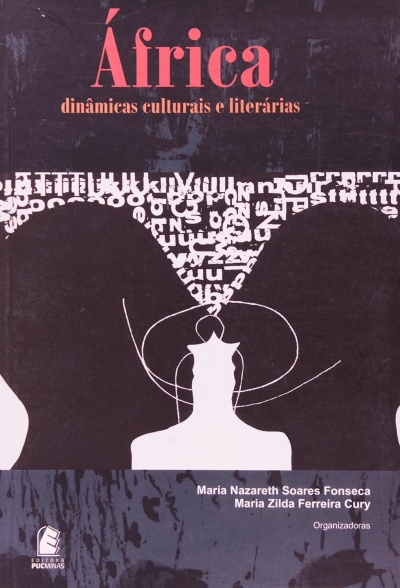 Capa de livro África dinâmicas culturais e literárias com design em preto, branco e rosa