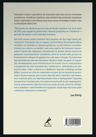 Contra-capa do livro com texto em português, logótipo da editora Manole e código de barras.
