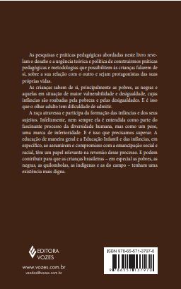 Capa traseira do livro com texto, logotipo da Editora Vozes e código ISBN