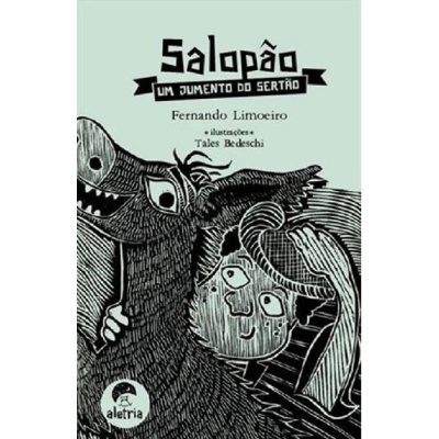 Capa do livro com desenho preto e branco de jumento e criança, texto Salopão UM JUMENTO DO SERTÃO e autores.
