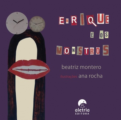 Capa de livro com ilustração abstrata e texto em letras recortadas