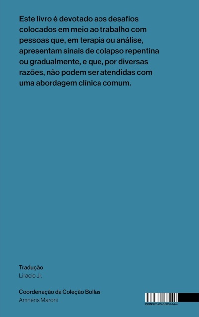 Capa traseira de livro azul com texto em português e código de barras