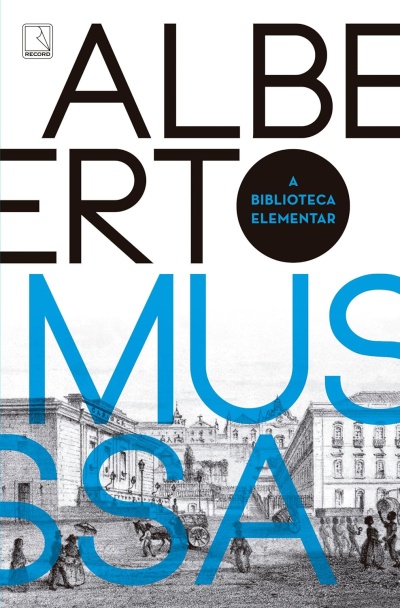 Capa de livro com texto e ilustração em preto e branco de praça antiga.
