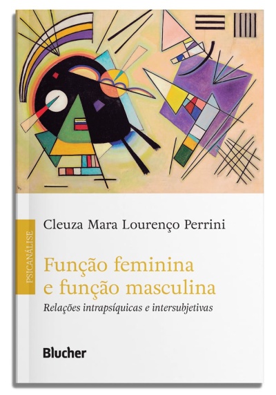 Capa de livro com design abstrato colorido e título Função feminina e função masculina