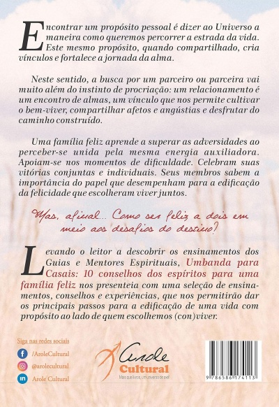Traseira de livro com texto em português, código de barras e logótipo Arole Cultural