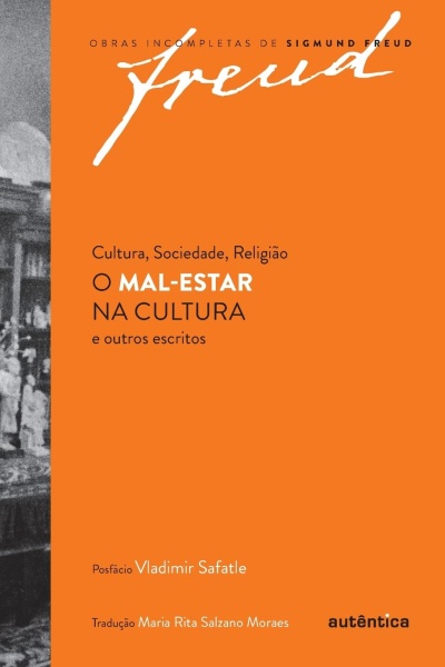 Capa de livro laranja O MAL-ESTAR NA CULTURA de Sigmund Freud