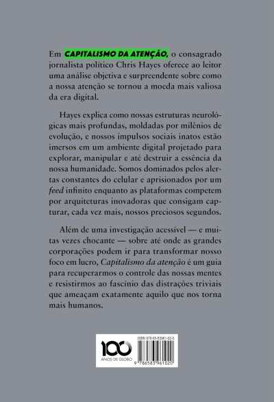 Contracapa de livro cinzenta com texto em português e código de barras