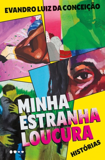 Capa de livro colorida com título Minha Estranha Loucura e nome do autor Evandro Luiz da Conceição