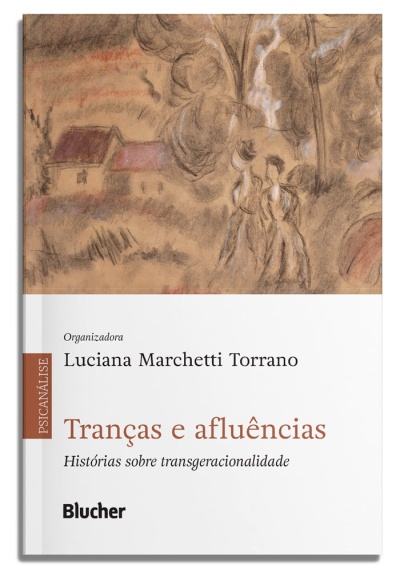 Capa do livro Tranças e afluências com ilustração em tons castanhos e bege e texto em fundo branco.
