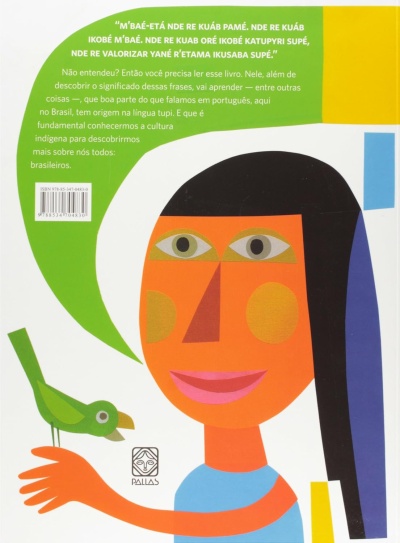 Capa de livro com ilustração colorida de mulher e pássaro com texto em balão verde