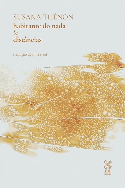 Capa de livro com título e textura castanha abstrata