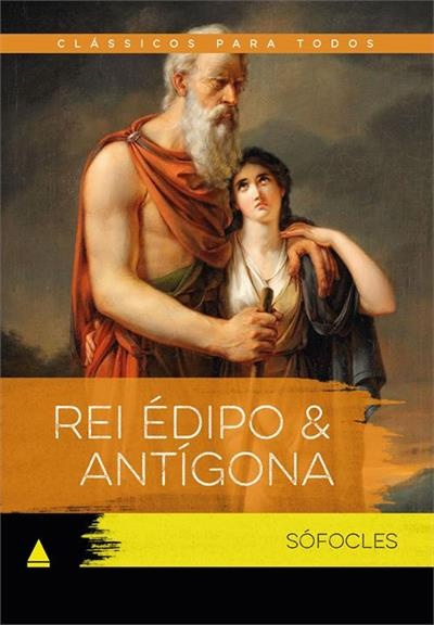 Capa de livro Rei Édipo & Antígona de Sófocles com ilustração clássica