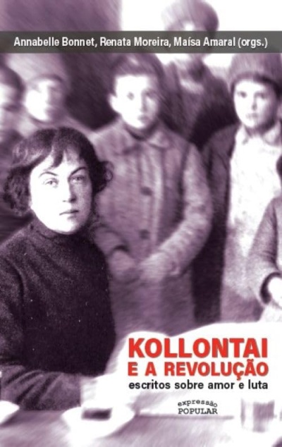 Capa de livro KOLLONTAI E A REVOLUÇÃO com fotografia a preto e branco e texto em destaque