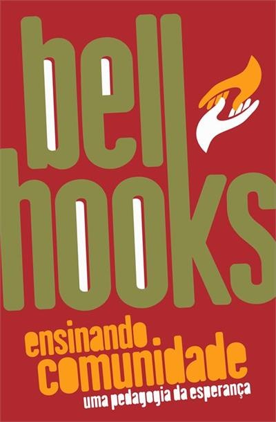Capa de livro vermelha com texto e imagem de duas mãos