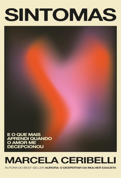 Capa de livro SINTOMAS com título, imagem abstrata e texto em português.