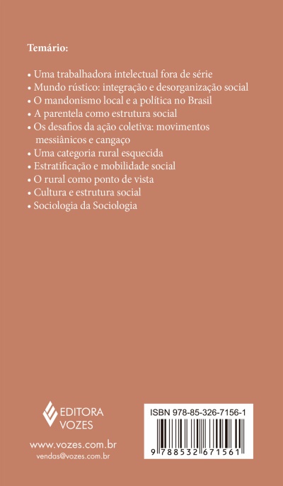 Contracapa de livro com lista de temas e código ISBN