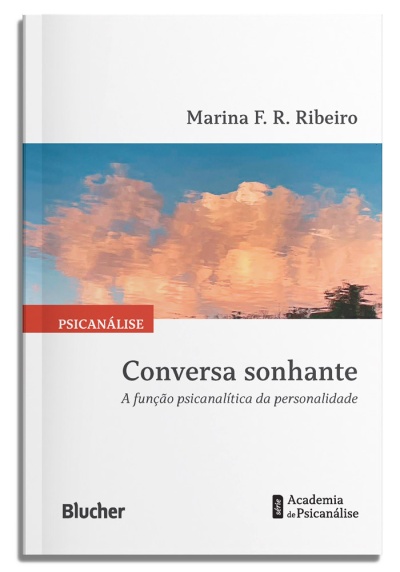 Capa do livro Conversa sonhante de Marina F. R. Ribeiro com imagem de nuvens e texto
