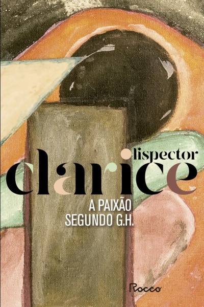 Capa de livro abstrata com texto em português e nome da autora Clarice Lispector