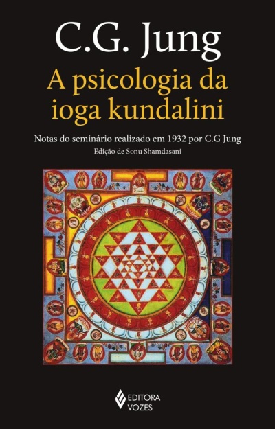 Capa de livro A psicologia da ioga kundalini de C.G. Jung com mandala colorida