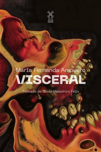 Capa do livro Visceral com arte abstrata e texto